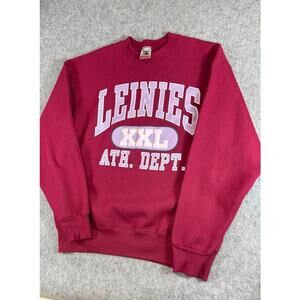 VTG 90s Leinies Ath Dept Sweatshirt Mens Large Red Crewneck Leinenkugels Beer